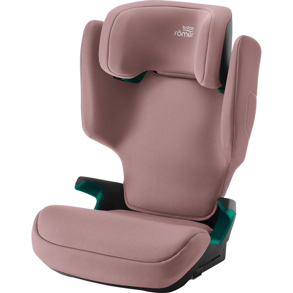 Ein rosafarbener Folgesitz von Britax Römer. 