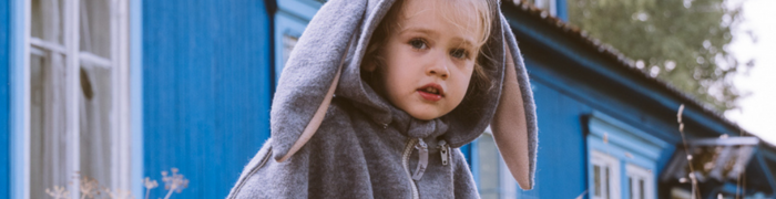 Kind in Funny Bunny Patulove Poncho Kind in Funny Bunny Patulove Poncho