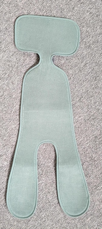 Draufsicht einer Antischwitzauflage von Aircuddle für Reboarder in Farbe Jadegreen