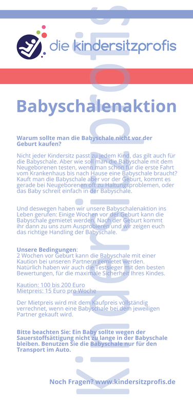 Infoflyer - Babyschalenaktion