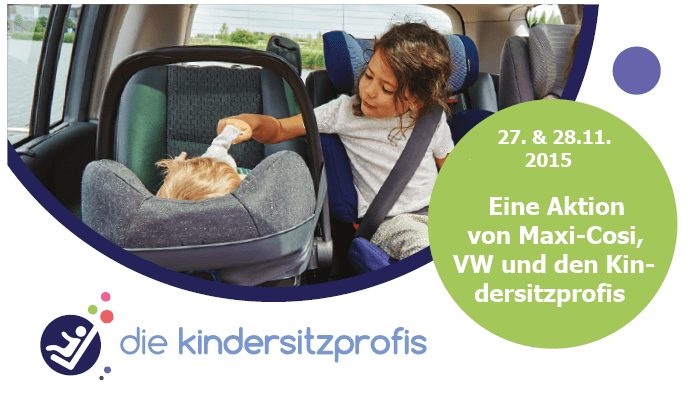 Aktion „Drei Kindersitze in einem Familienauto“ VW Aktion Logo